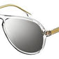  Carrera 198/S Aviator Sunglasses 0900-Crystal (Back Order 2 weeks)