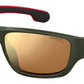  Carrera 4008/S Rectangular Sunglasses 0DLD-Matte Green Military