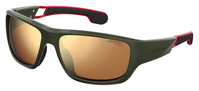  Carrera 4008/S Rectangular Sunglasses 0DLD-Matte Green Military