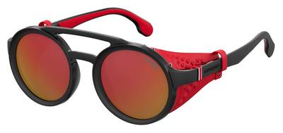  Carrera 5046/S Oval Modified Sunglasses 0BLX-Bkrt Crystal Red