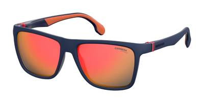  Carrera 5047/S Rectangular Sunglasses 0FLL-Matte Blue