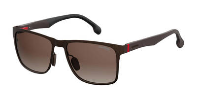  Carrera 8026/S Rectangular Sunglasses 0YZ4-Matte Brown