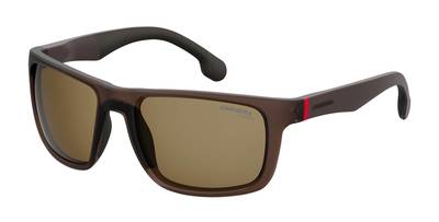  Carrera 8027/S Rectangular Sunglasses 009Q-Brown