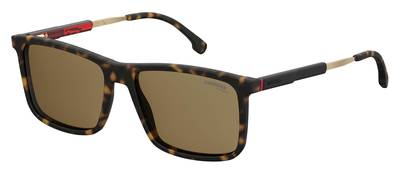  Carrera 8029/S Rectangular Sunglasses 0086-Dark Havana