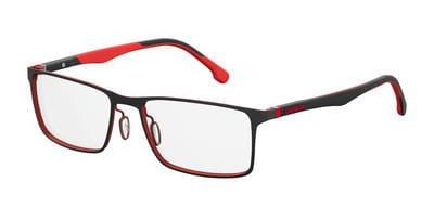  Carrera 8827/V Rectangular Eyeglasses 0BLX-Bkrt Crystal Red