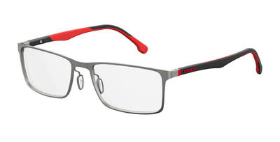  Carrera 8827/V Rectangular Eyeglasses 0R80-Semi Matte Dark Ruthenium