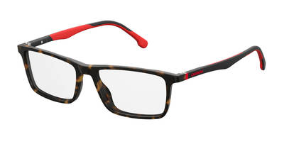  Carrera 8828/V Rectangular Eyeglasses 0086-Dark Havana