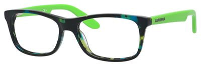  Carrerino 57 Square Eyeglasses 0W9T-Havana Green