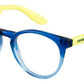  Carrerino 58 Tea Cup Eyeglasses 0W9J-Blue Yellow Fluorescent (Back Order 2 weeks)