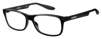  Carrerino 61 Rectangular Eyeglasses 0D28-Shiny Black (Back Order 2 weeks)