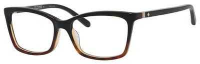 KS Cortina Rectangular Eyeglasses 0W4A-Black Havana Black (Back Order 2 weeks)