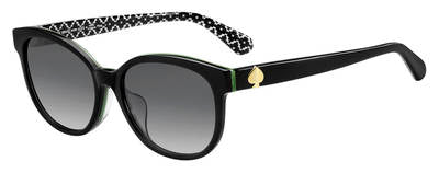 KS Emaleigh/F/S Oval Modified Sunglasses 07ZJ-Black Green (Back Order 2 weeks)