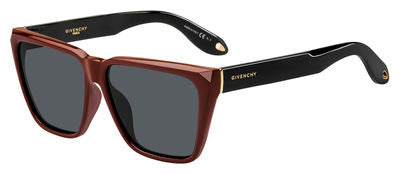 GIVENCHY Gv 7002/S Rectangular Sunglasses 02SA-RED BLACK