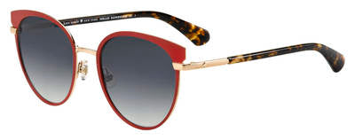 KS Janalee/S Oval Modified Sunglasses 00UC-Red Havana