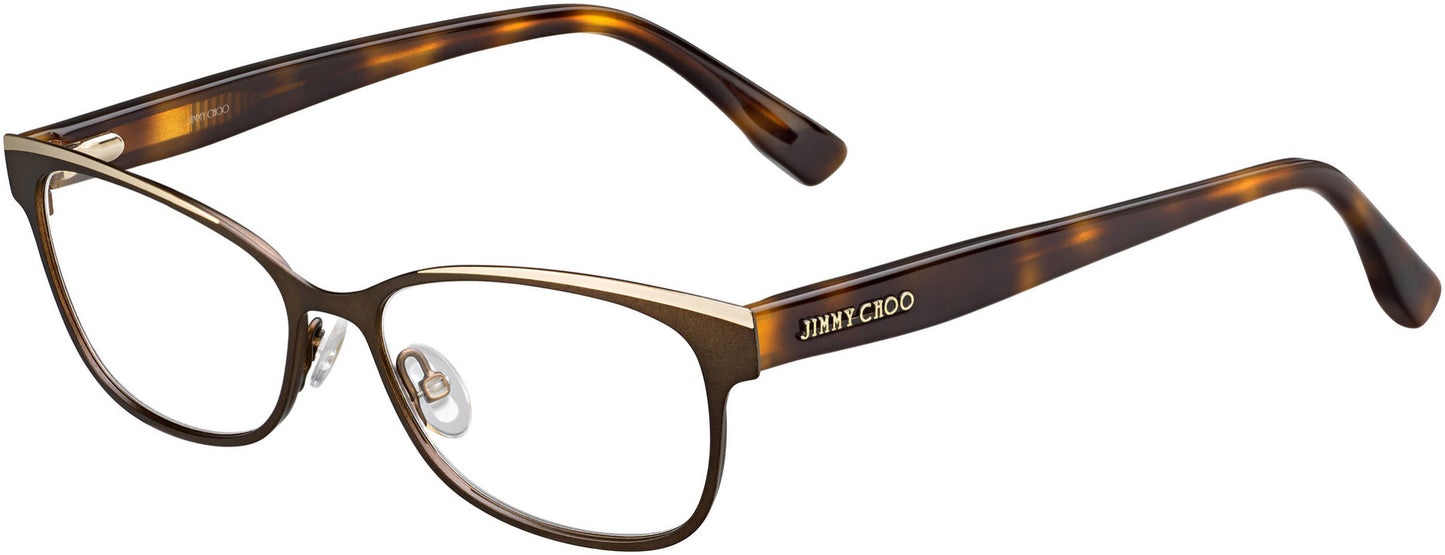 Jimmy Choo JC 147 Cat Eye/Butterfly Eyeglasses 0PWZ-0PWZ  Brown Gold (00 Demo Lens)