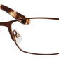  Ju 151 Rectangular Eyeglasses 05BZ-Satin Brown