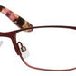  Ju 151 Rectangular Eyeglasses 0JZG-Satin Red