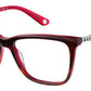  Ju 166 Rectangular Eyeglasses 00A1-Havana Red Transparent