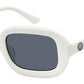  Ju 606/S Rectangular Sunglasses 0VK6-White