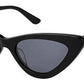  Ju 607/S Cat Eye/Butterfly Sunglasses 0807-Black (Back Order 2 weeks)