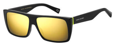 MJ Marc Icon 096/S Rectangular Sunglasses 071C-Black Yellow