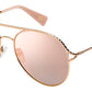 MJ Marc 168/S Aviator Sunglasses 0EYR-Gold Pink
