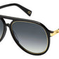 MJ Marc 174/S Aviator Sunglasses 02M2-Black Gold