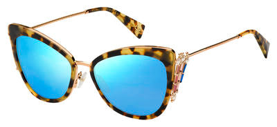 MJ Marc 263/S Cat Eye/Butterfly Sunglasses 0O2V-Glitter Havana