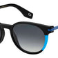 MJ Marc 294/S Oval Modified Sunglasses 0D51-Black Blue