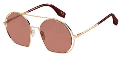MJ Marc 325/S Special Shape Sunglasses 0NOA-Gold Burgundy