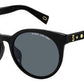 MJ Marc 344/F/S Oval Modified Sunglasses 0807-Black