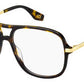 MJ Marc 390 Rectangular Sunglasses 0086-Dark Havana