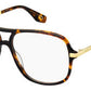 MJ Marc 390 Rectangular Sunglasses 0WR9-Brown Havana