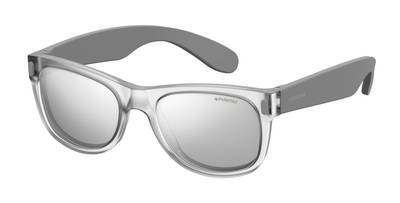POLAROID P 0115 Rectangular Sunglasses 063M-Crystal Gray