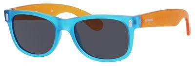 POLAROID P 0115 Rectangular Sunglasses 089T-B- Blue Orange