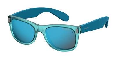 POLAROID P 0115 Rectangular Sunglasses 0RHB-Crystal Azure