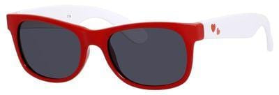 POLAROID P 0300 Rectangular Sunglasses 00FT-Dark / Red White