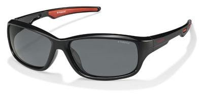 POLAROID P 0425 Rectangular Sunglasses 0D28-Shiny Black