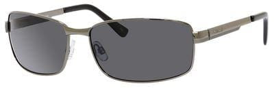 POLAROID P 4416 Rectangular Sunglasses 0B9W-Gunmetal