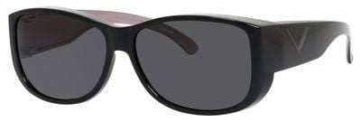 POLAROID P 8300 Rectangular Sunglasses 07KY-A- Black Purple