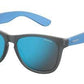 POLAROID P 8443 Rectangular Sunglasses 0Y4T-Gray Azure