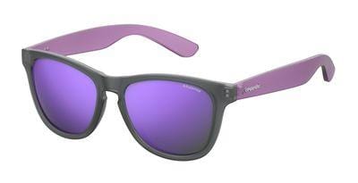 POLAROID P 8443 Rectangular Sunglasses 0ZLP-Gray Violet