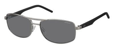 POLAROID Pld 2040/S Rectangular Sunglasses 0FAE-Ruthenium Black