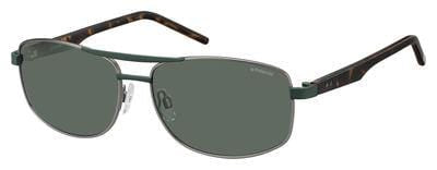 POLAROID Pld 2040/S Rectangular Sunglasses 0VXT-Dark Havana Ruthenium (Back Order 2 weeks)