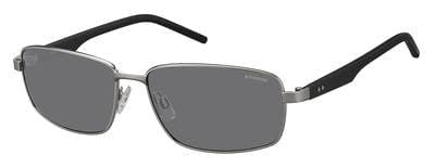 POLAROID Pld 2041/S Rectangular Sunglasses 0FAE-Ruthenium Black (Back Order 2 weeks)