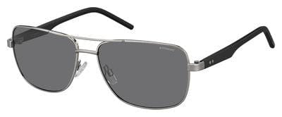 POLAROID Pld 2042/S Rectangular Sunglasses 0FAE-Ruthenium Black