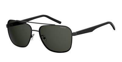 POLAROID Pld 2044/S Rectangular Sunglasses 0807-Black (Back Order 2 weeks)