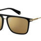 POLAROID Pld 2060/S Square Sunglasses 0807-Black (Back Order 2 weeks)