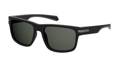  Pld 2066/S Rectangular Sunglasses 0003-Matte Black