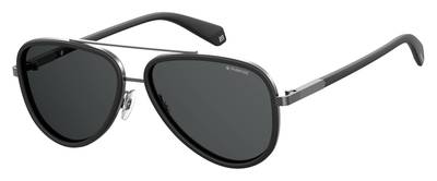  Pld 2073/S Aviator Sunglasses 0003-Matte Black